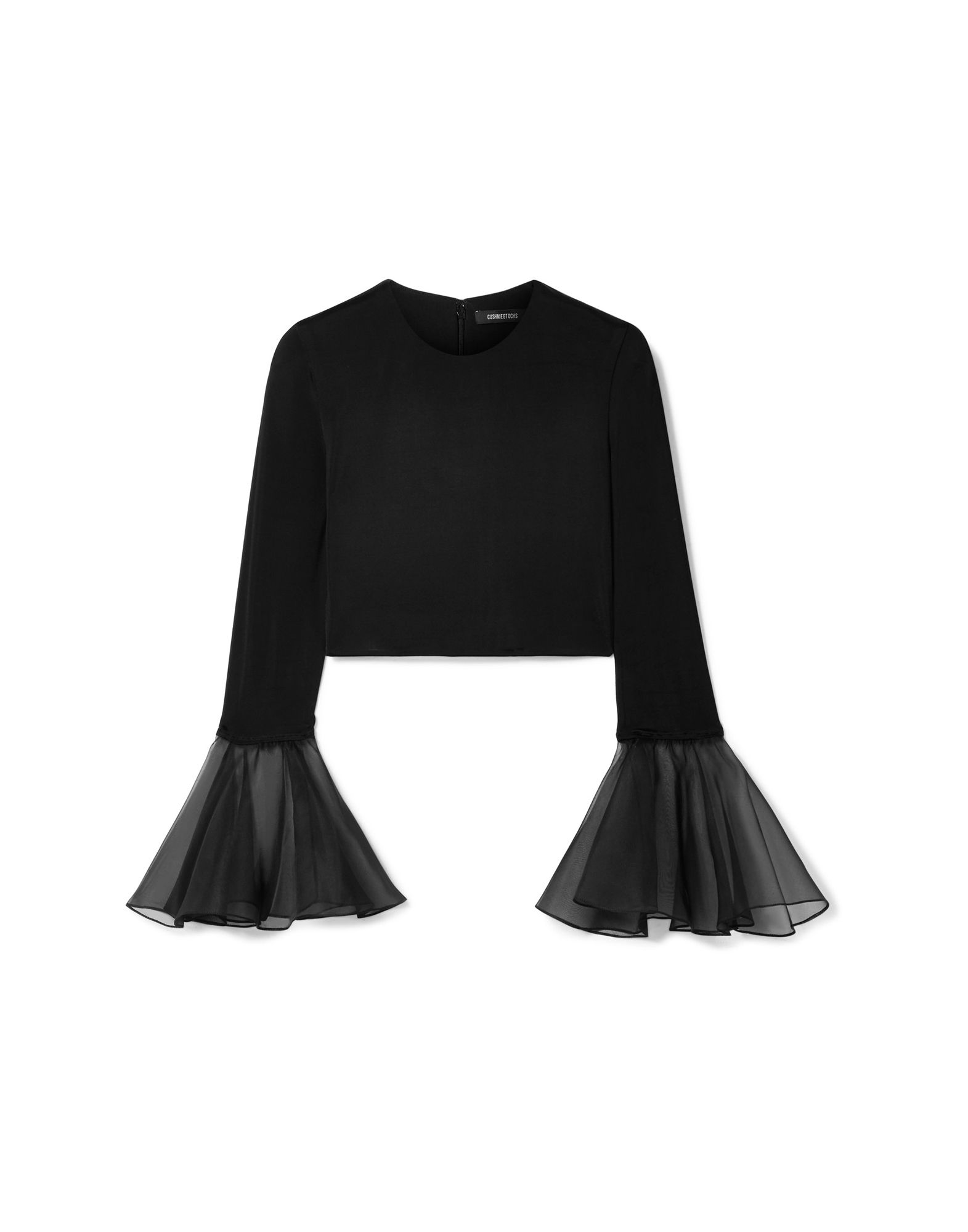 ＜YOOX＞ ★70%OFF！CUSHNIE レディース T シャツ ブラック 0 レーヨン 95% / ポリウレタン 5% / シルク画像