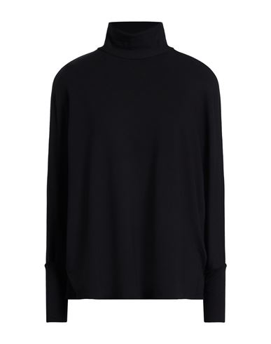 Majestic Filatures Woman T-shirt Black Size 2 Viscose, Elastane In Black