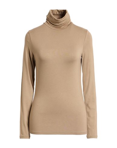 Majestic Filatures Woman T-shirt Beige Size 2 Viscose, Elastane In Brown