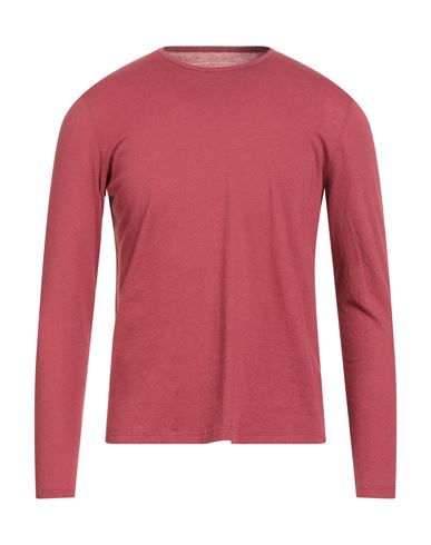 Majestic Filatures Man T-shirt Brick Size M Cotton, Cashmere In Red