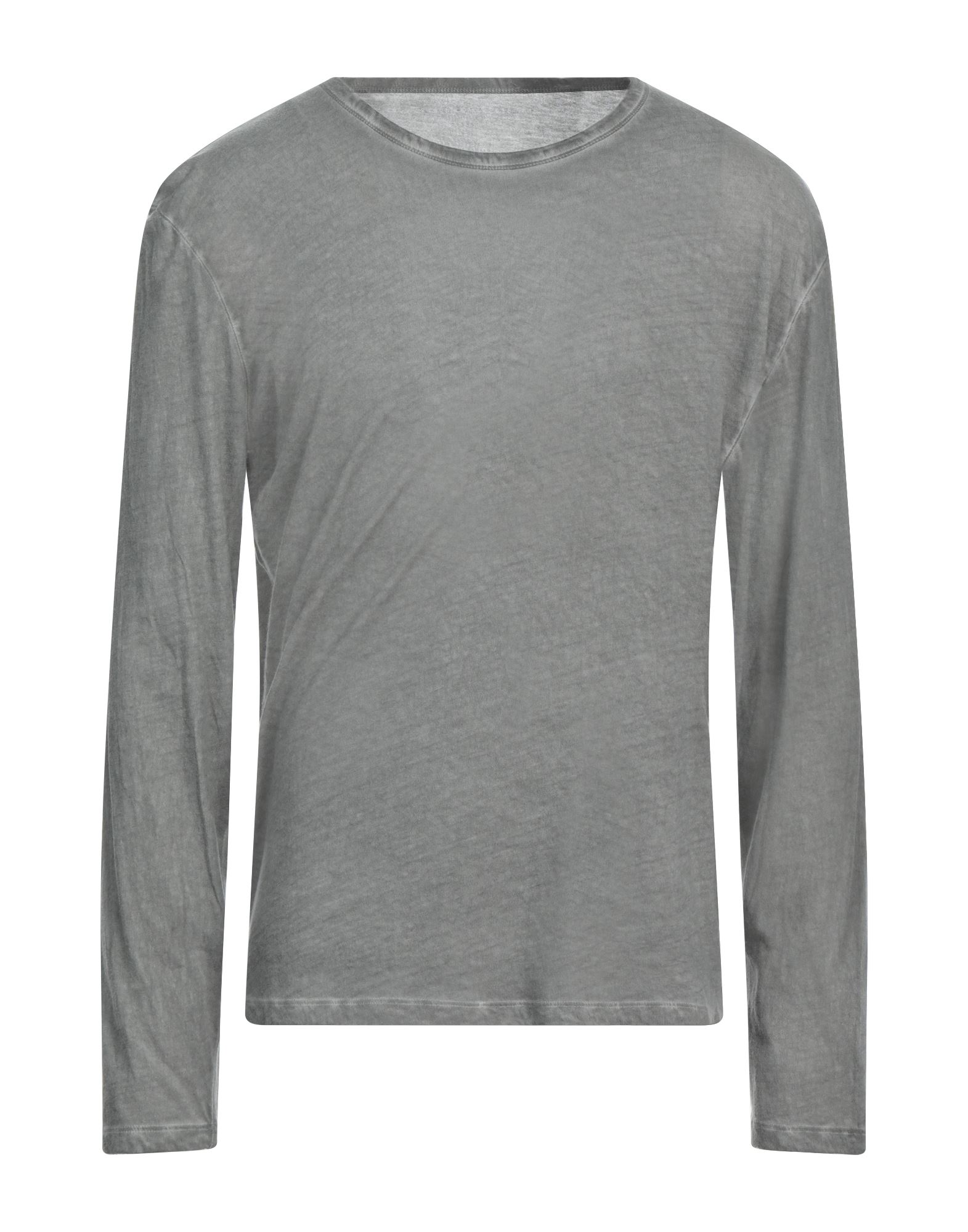 Majestic Filatures Man T-shirt Grey Size L Cotton, Cashmere In Grey