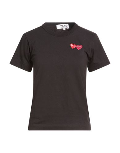 Comme Des Garçons Play Woman T-shirt Black Size L Cotton In Black