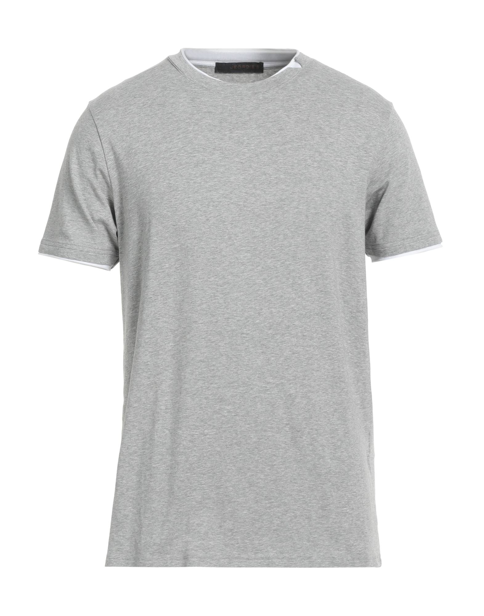 Shop Jeordie's Man T-shirt Light Grey Size 3xl Cotton, Elastane