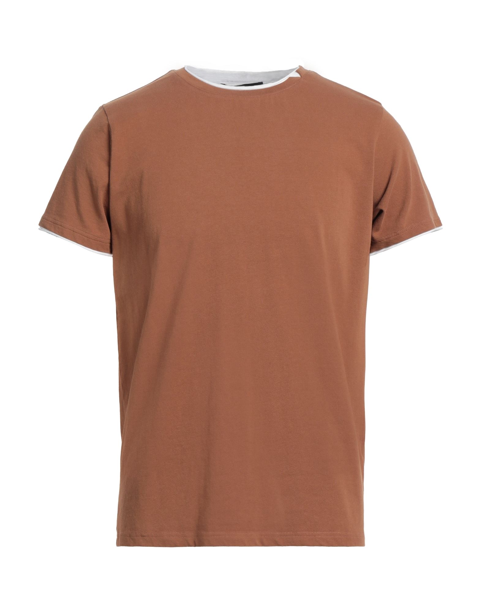 Jeordie's Man T-shirt Brown Size Xl Cotton, Elastane In Beige