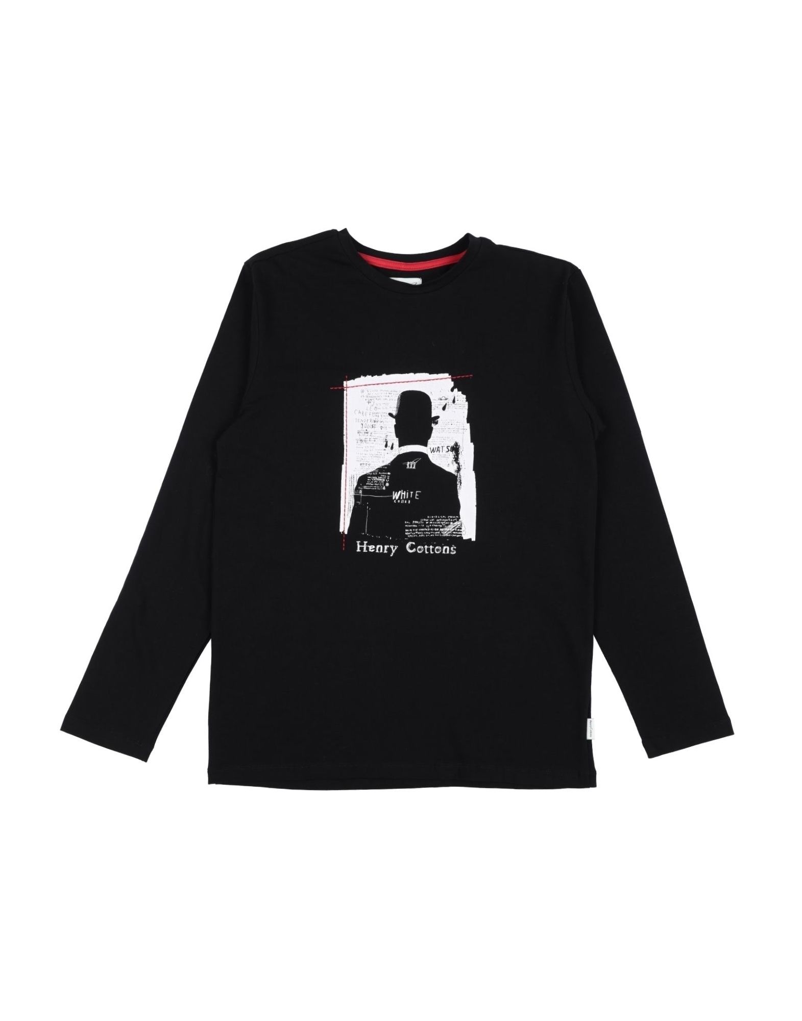 Henry Cotton's Kids' T-shirts In Black