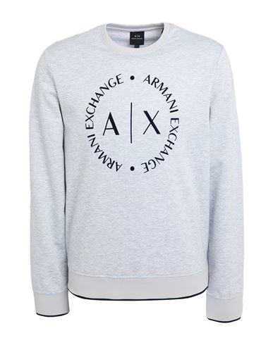 Armani Exchange Man Sweatshirt Light Grey Size L Polyester, Viscose, Elastane In Gray