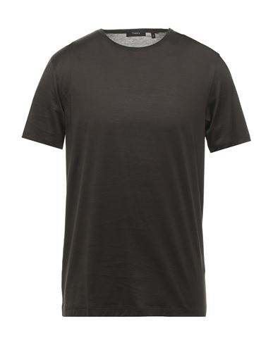 Theory Man T-shirt Dark Brown Size S Cotton