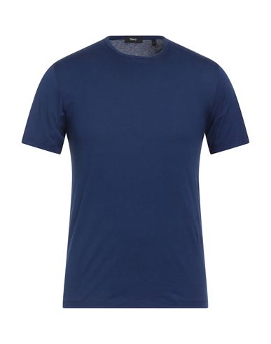 Theory Man T-shirt Blue Size S Cotton In Blue