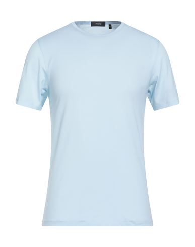 Theory Man T-shirt Sky Blue Size Xs Cotton In Blue