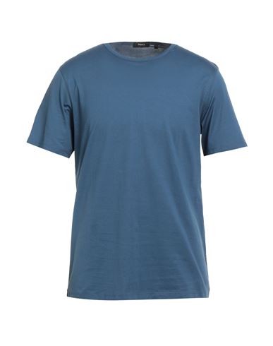 Theory Man T-shirt Navy Size M Cotton In Blue