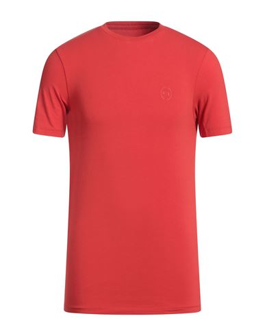 Armani Exchange Man T-shirt Red Size S Cotton, Elastane In Red