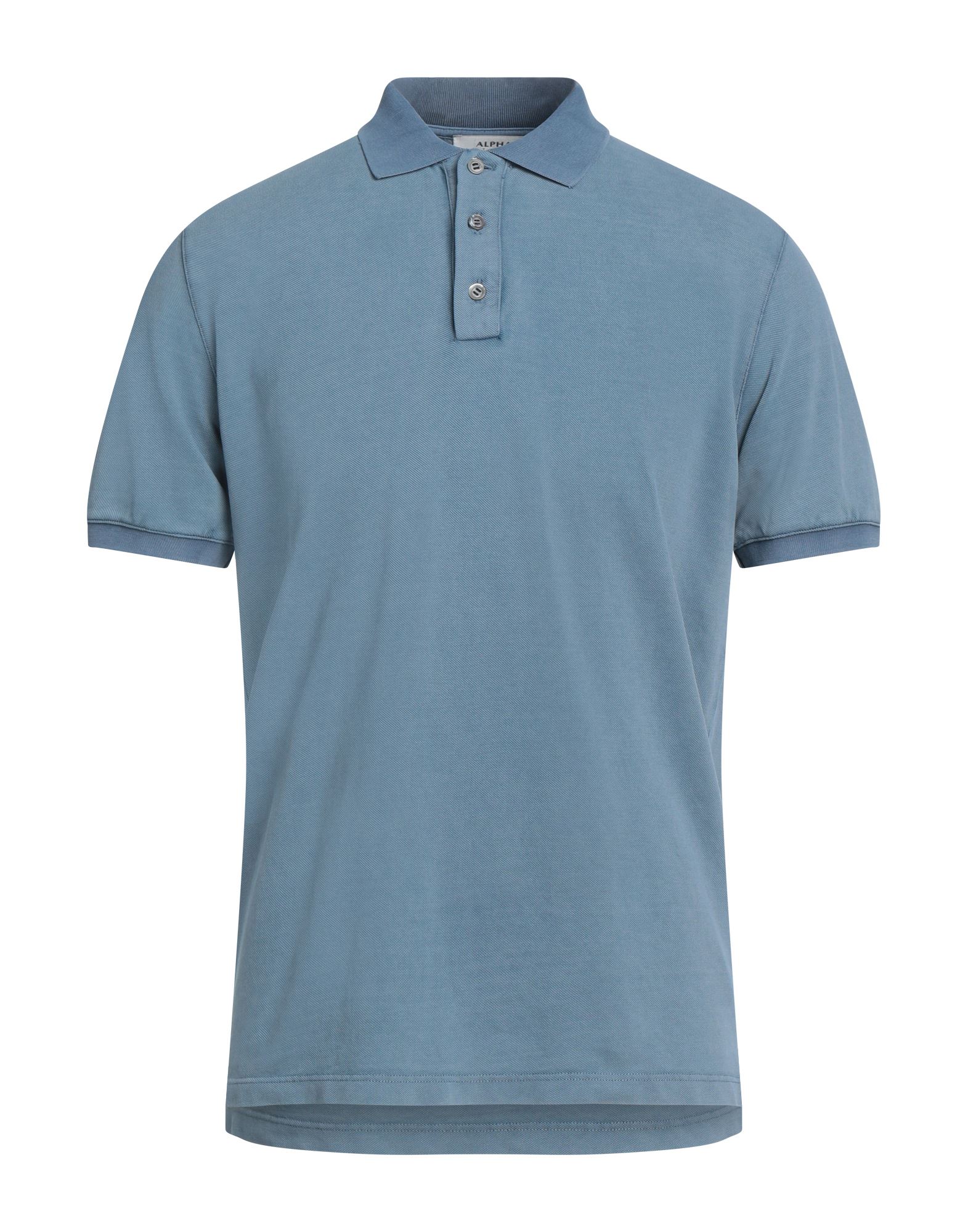 Alpha Studio Polo Shirts In Pastel Blue