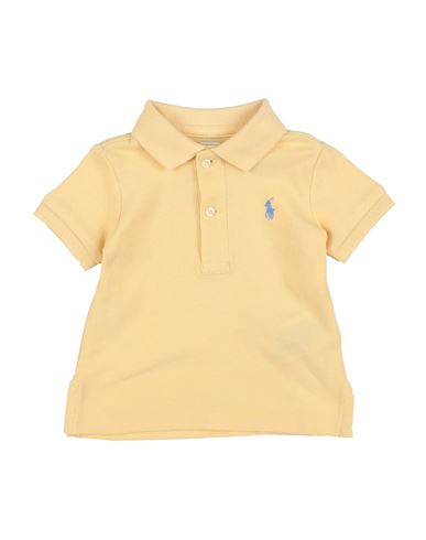 Polo Ralph Lauren Babies'  Cotton Mesh Polo Shirt Newborn Boy Polo Shirt Light Yellow Size 3 Cotton