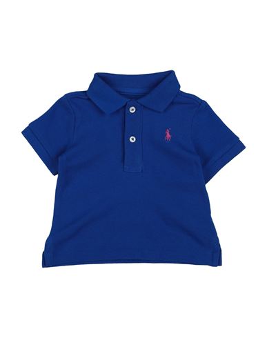 Polo Ralph Lauren Babies'  Cotton Mesh Polo Shirt Newborn Boy Polo Shirt Bright Blue Size 3 Cotton