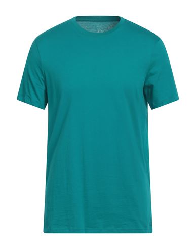 Armani Exchange Man T-shirt Emerald Green Size M Pima Cotton In Green