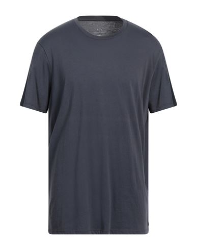 Armani Exchange Man T-shirt Steel Grey Size Xxl Pima Cotton