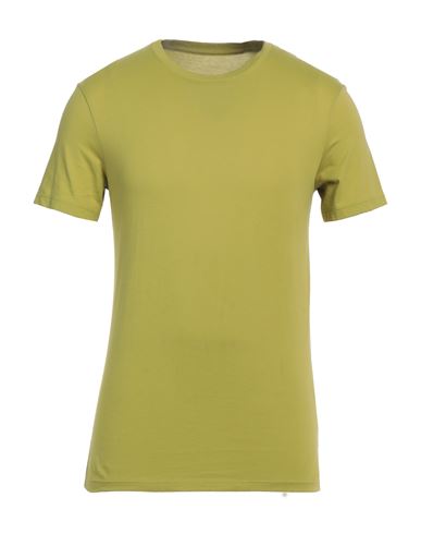 Armani Exchange Man T-shirt Lime Green Size L Pima Cotton In Green