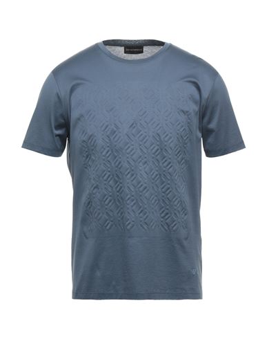 Emporio Armani Man T-shirt Slate Blue Size M Cotton