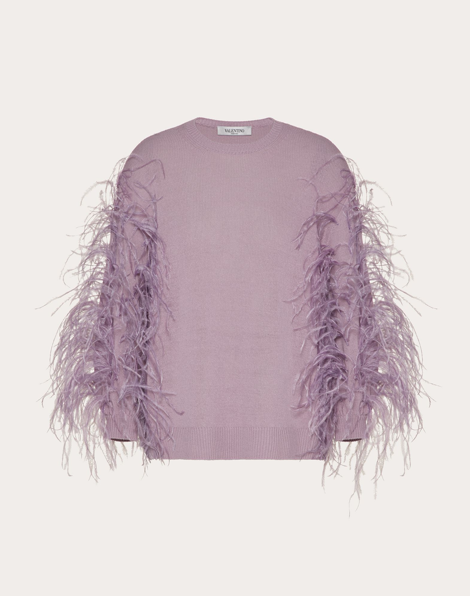 Valentino Embroidered Cashmere Wool Jumper In Purple