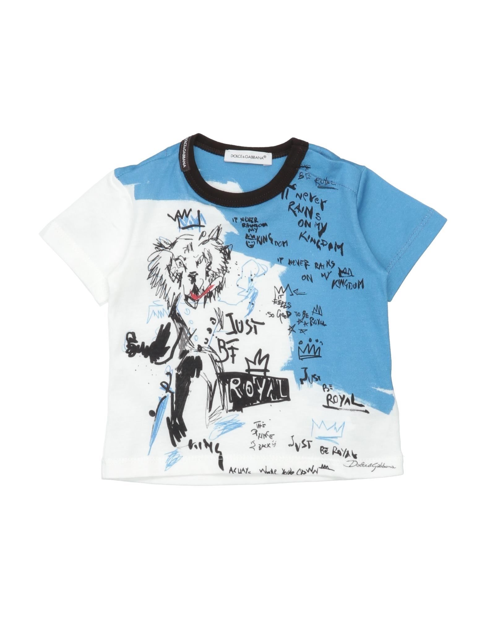 Dolce & Gabbana Kids' T-shirts In Azure
