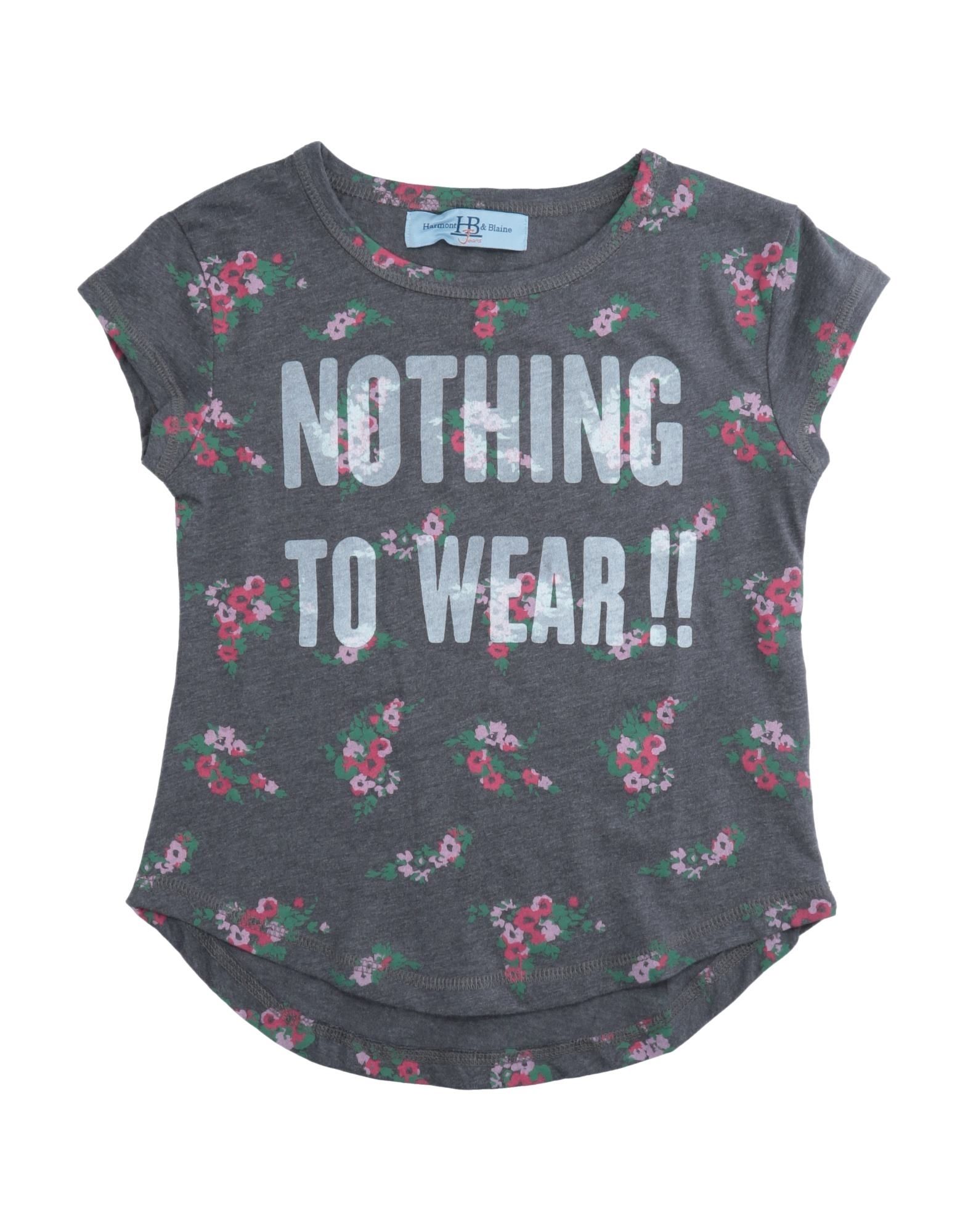 Shop Harmont & Blaine Toddler Girl T-shirt Lead Size 7 Cotton, Polyester In Grey