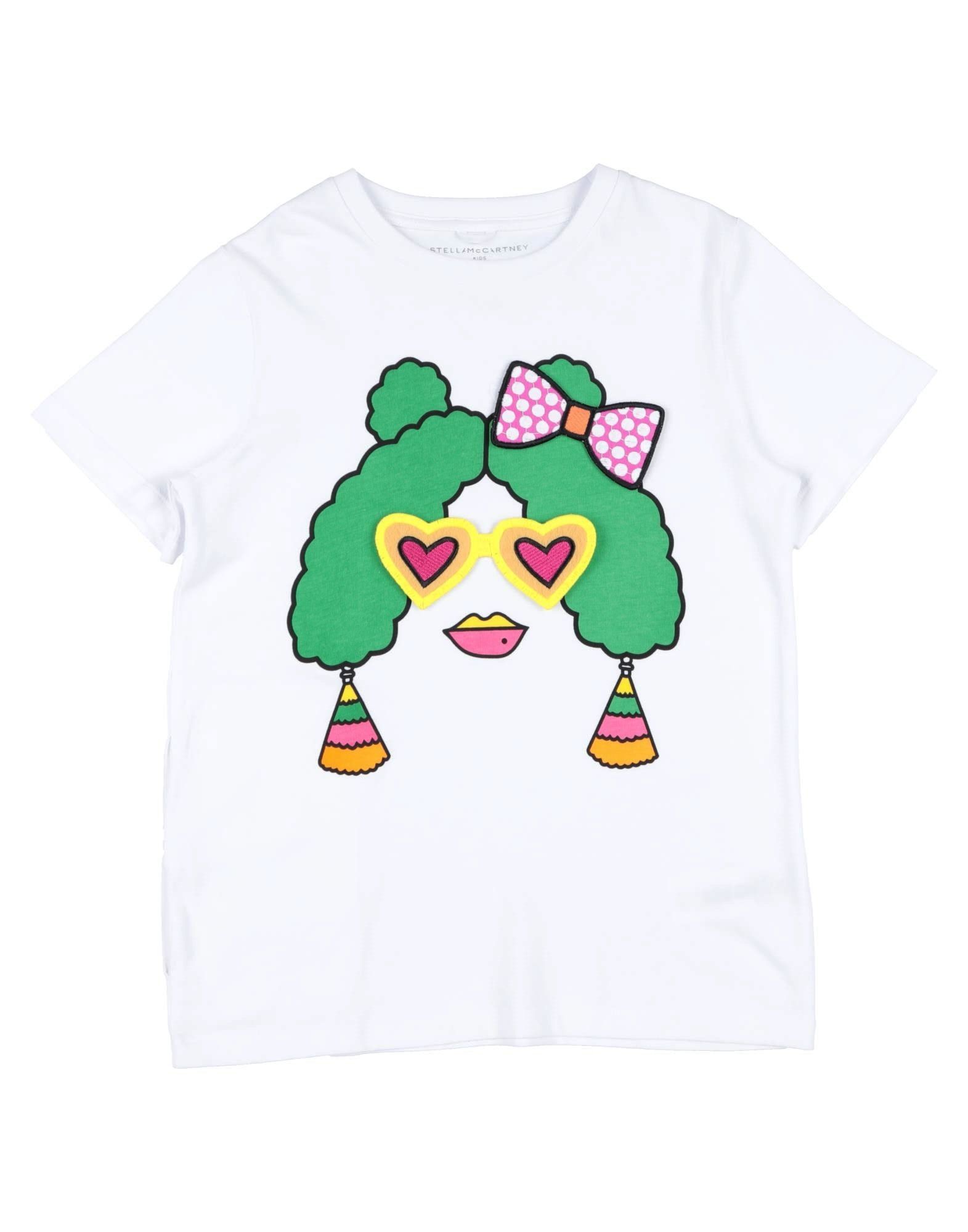 《セール開催中》STELLA McCARTNEY KIDS ガールズ 9-16 歳 T シャツ ホワイト 10 コットン 100% / ポリウレタン / ポリエステル / アクリル