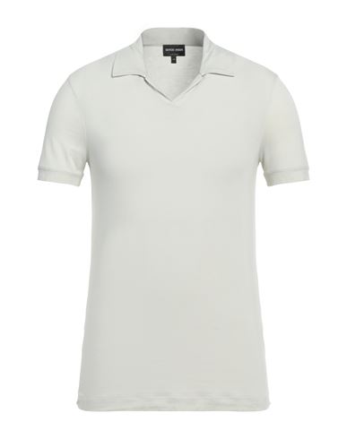 Giorgio Armani Man Polo Shirt Beige Size 48 Viscose, Elastane