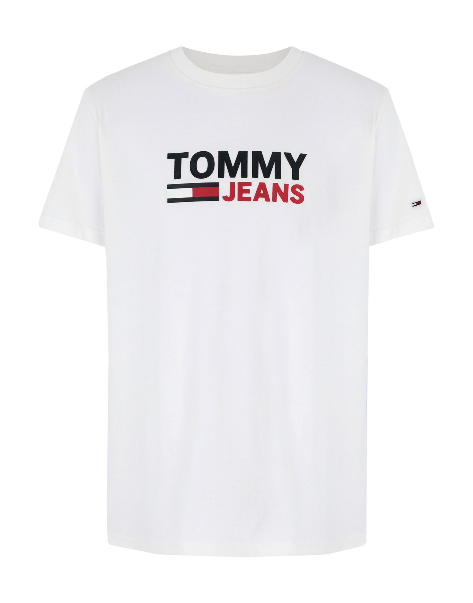 《セール開催中》TOMMY JEANS メンズ T シャツ ホワイト S コットン 100% TJM CORP LOGO T-SHIRT