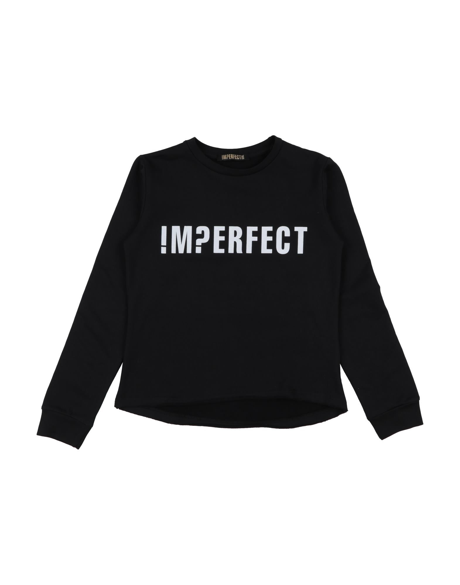 Shop !m?erfect Toddler Girl Sweatshirt Black Size 6 Cotton, Elastane