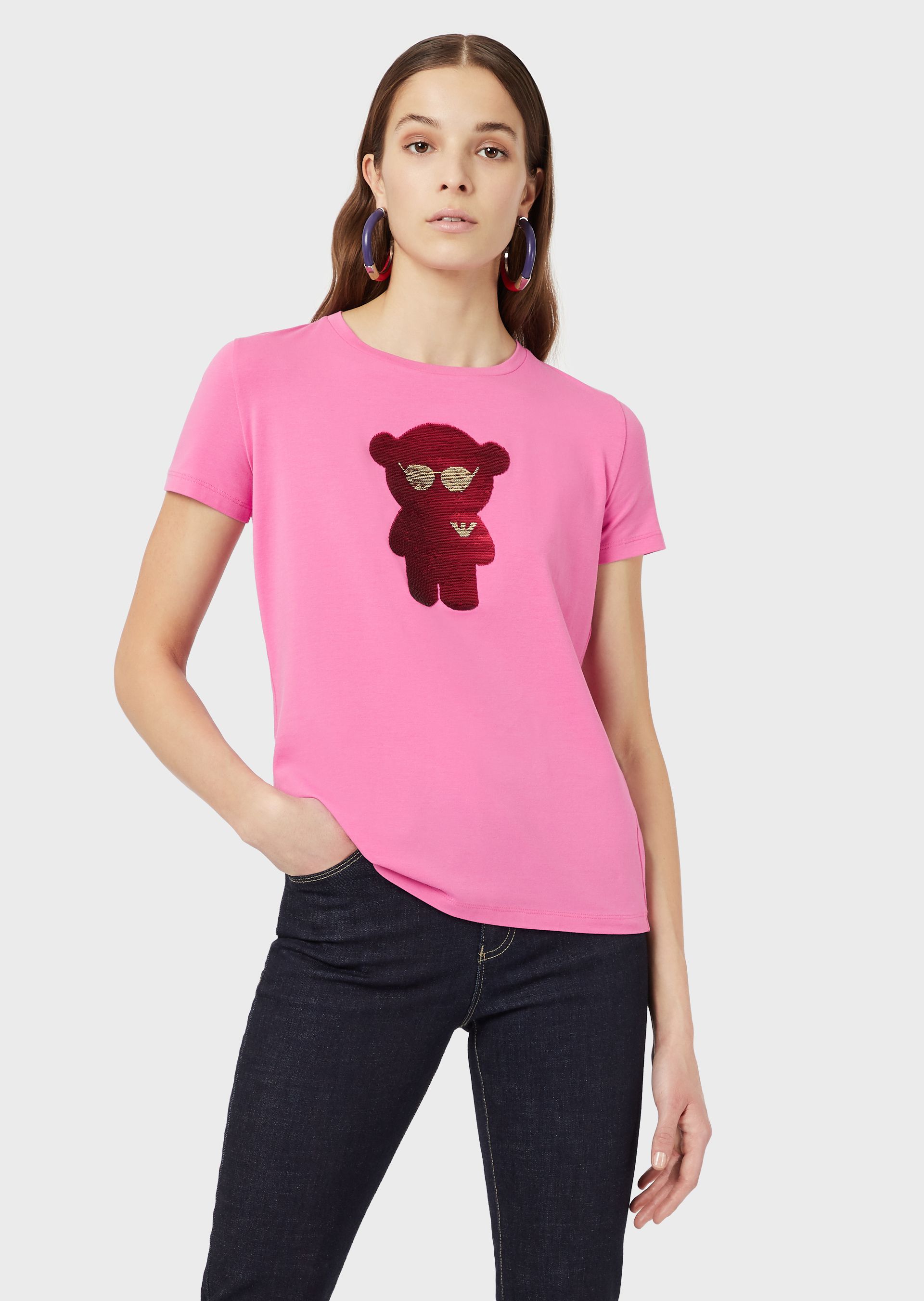 emporio armani pink t shirt