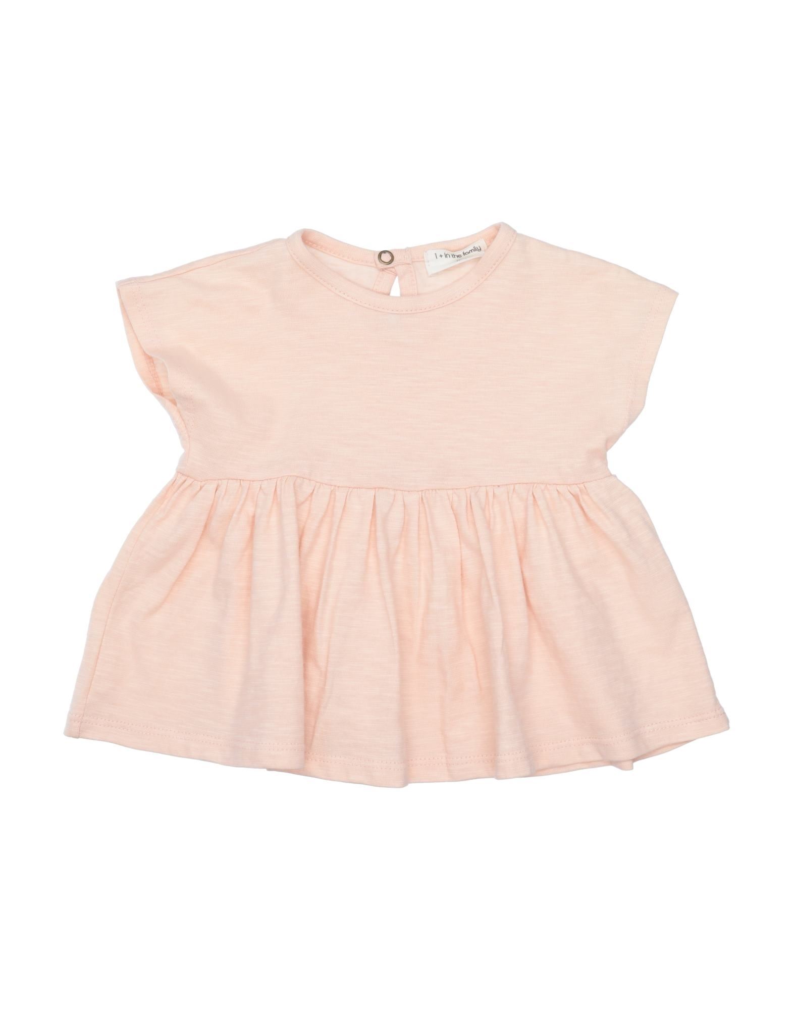 1+ In The Family Kids' T-shirts In Salmon Pink
