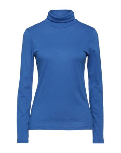 Majestic Filatures Woman T-shirt Bright Blue Size 3 Cotton, Cashmere