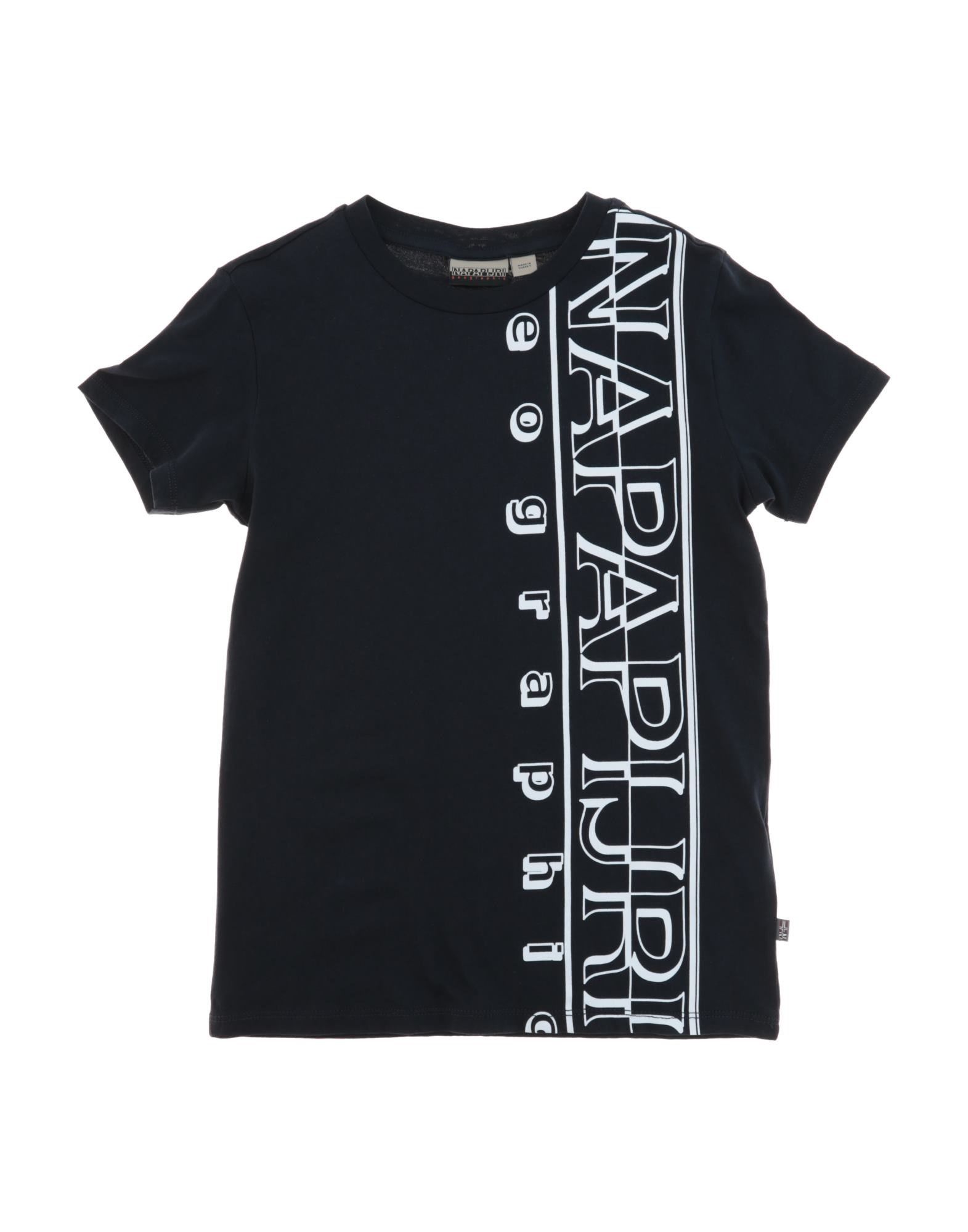 Shop Napapijri Toddler T-shirt Midnight Blue Size 4 Cotton