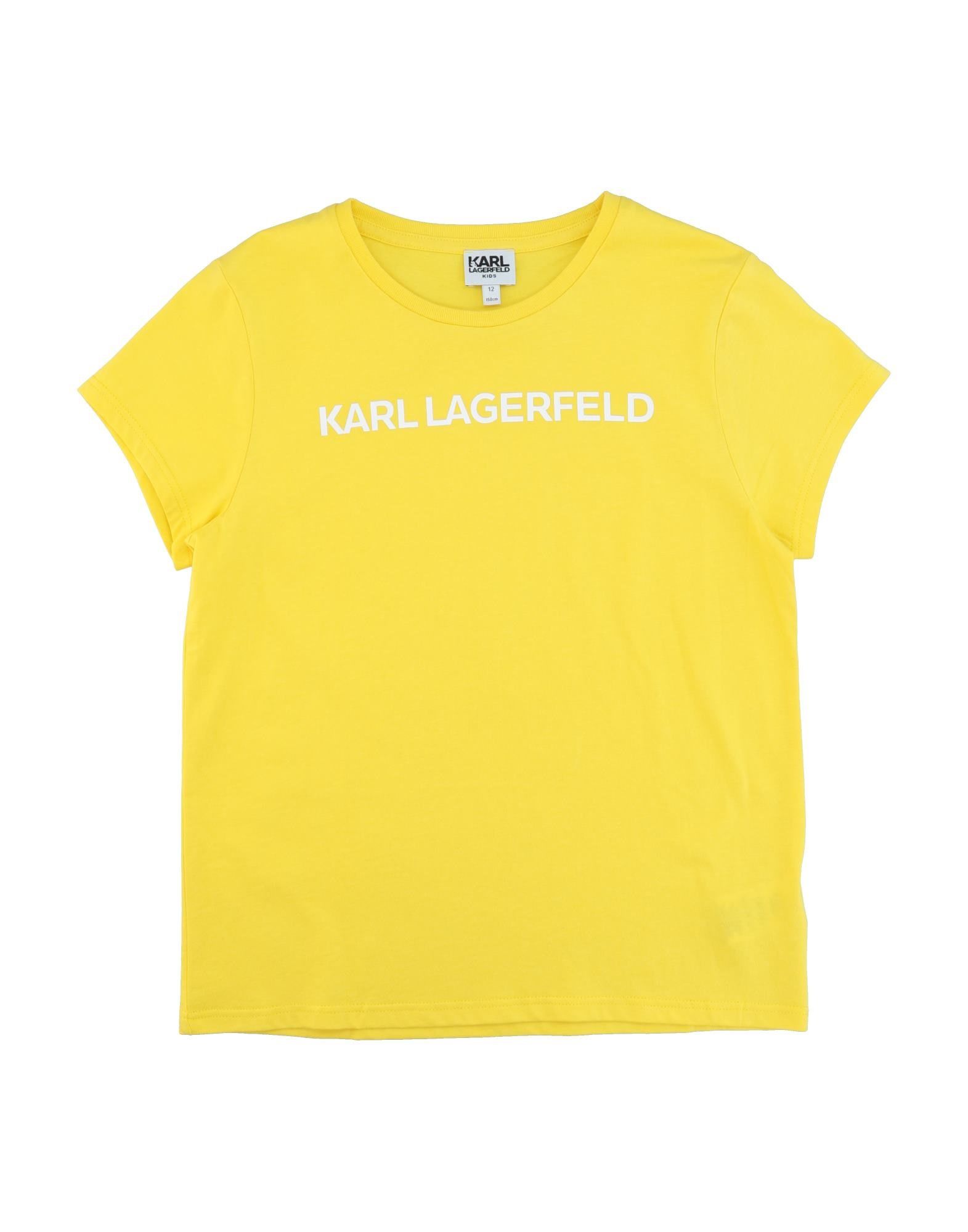 Karl Lagerfeld Kids' T-shirts In Yellow