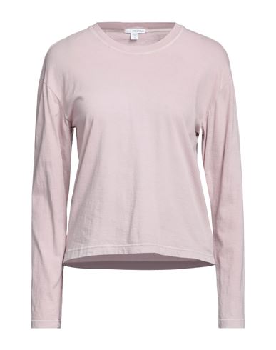 James Perse Woman T-shirt Light Pink Size 2 Cotton