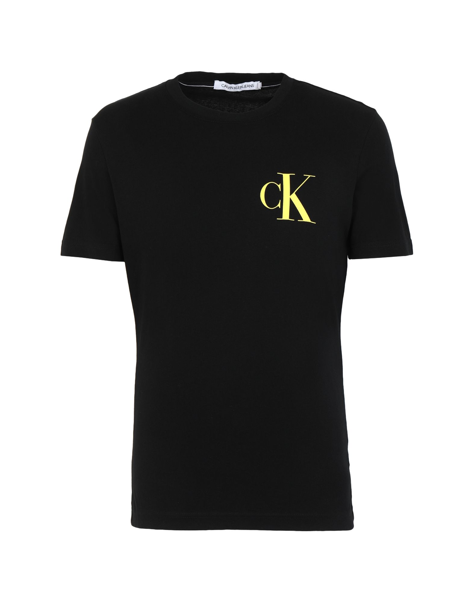 《セール開催中》CALVIN KLEIN JEANS メンズ T シャツ ブラック L オーガニックコットン 100% INSTIT BACK POP LOGO T-SHIRT