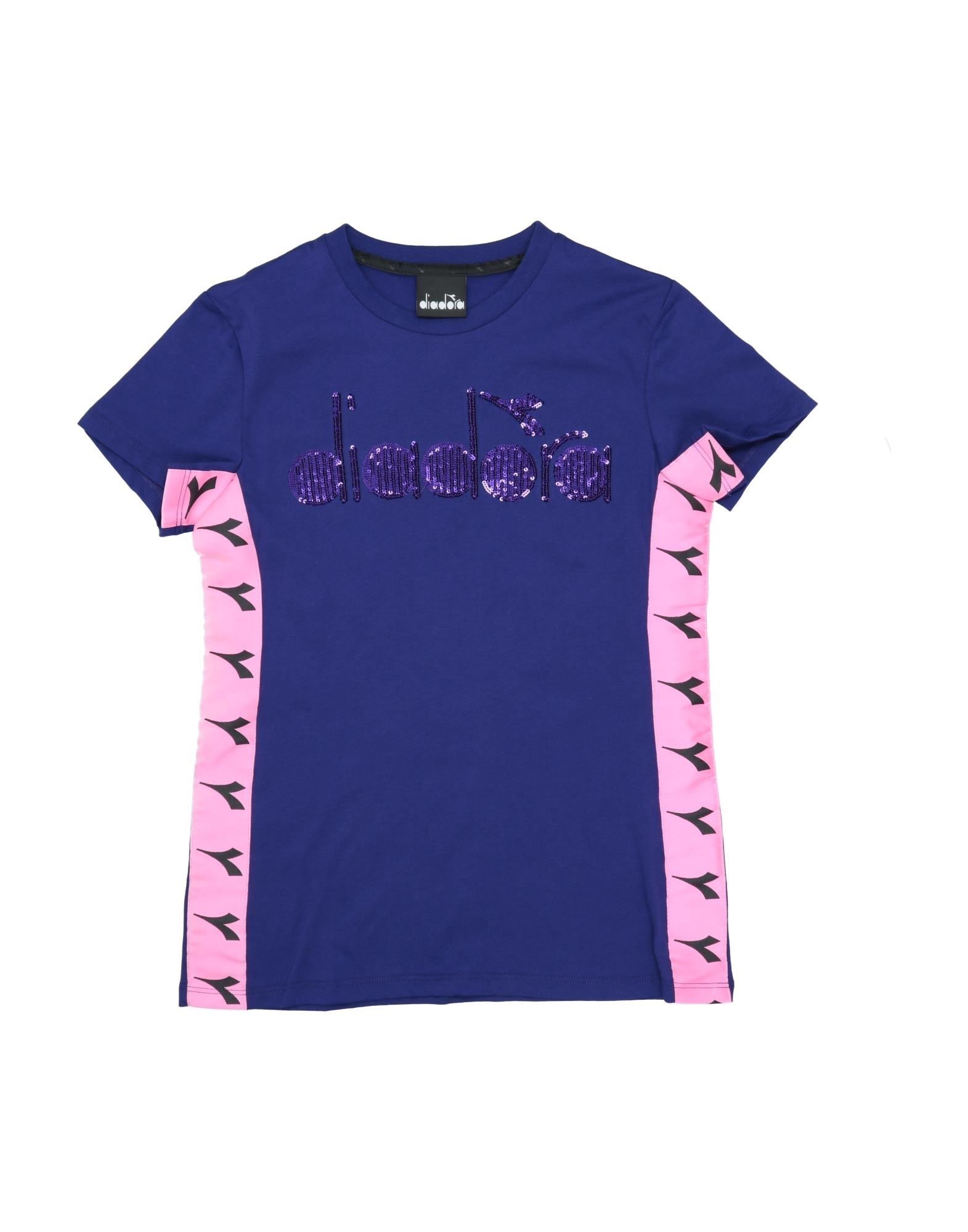 Diadora Kids' T-shirts In Purple