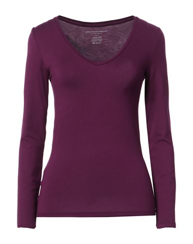 Majestic Filatures Woman T-shirt Mauve Size 3 Viscose, Elastane In Purple