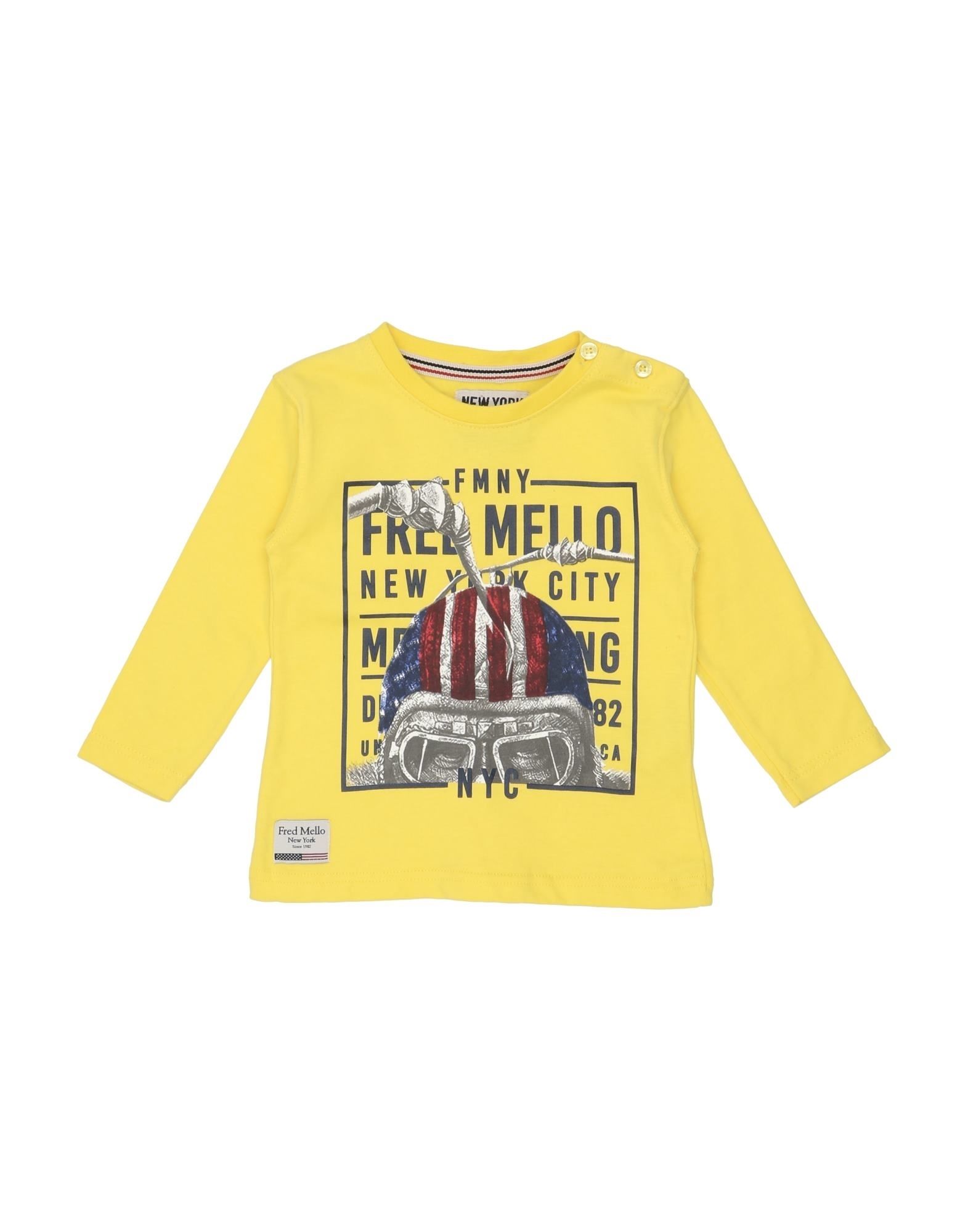 Fred Mello Kids' T-shirts In Yellow