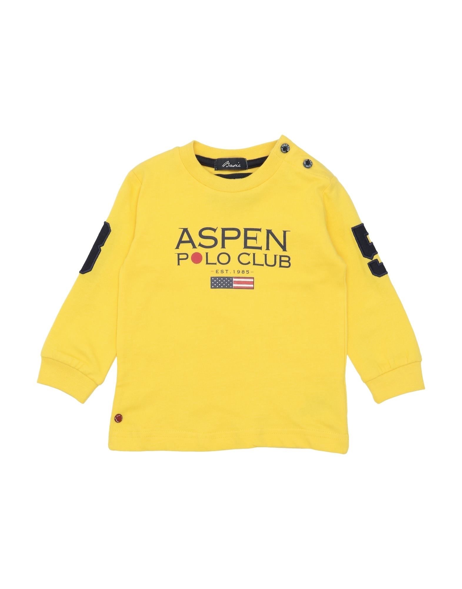 Aspen Polo Club Kids' T-shirts In Yellow