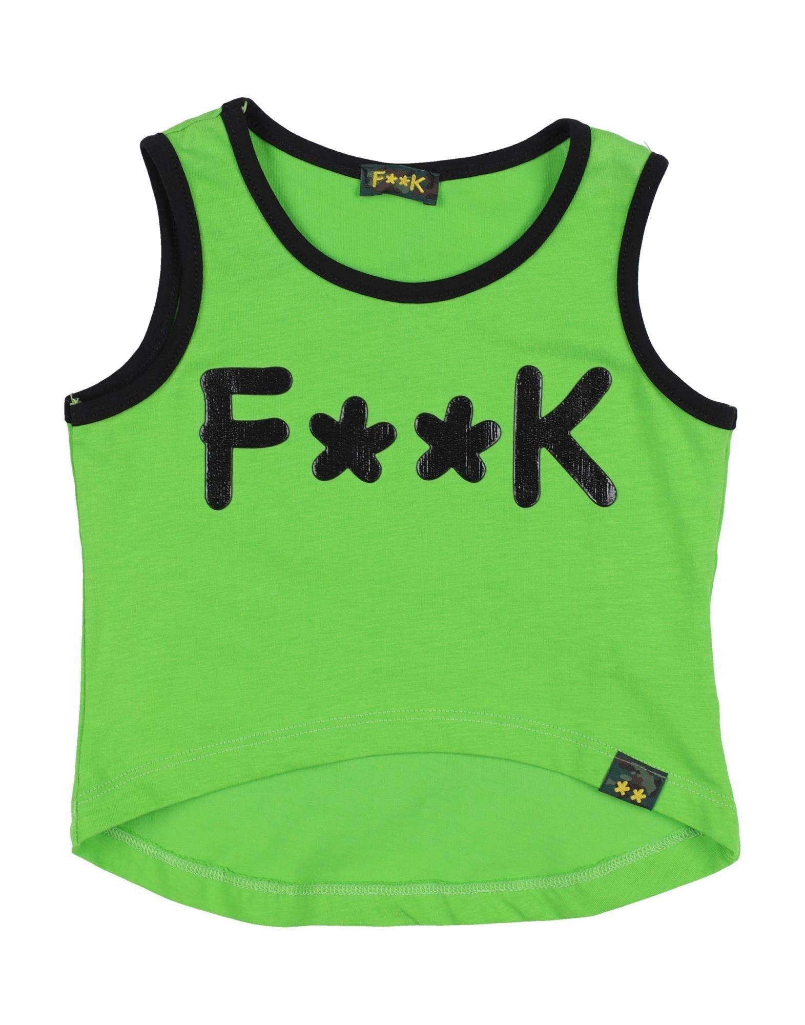 F**k Project Kids'  Toddler Girl T-shirt Acid Green Size 6 Cotton