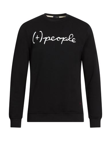 People (+)  Man Sweatshirt Black Size Xl Cotton In Black