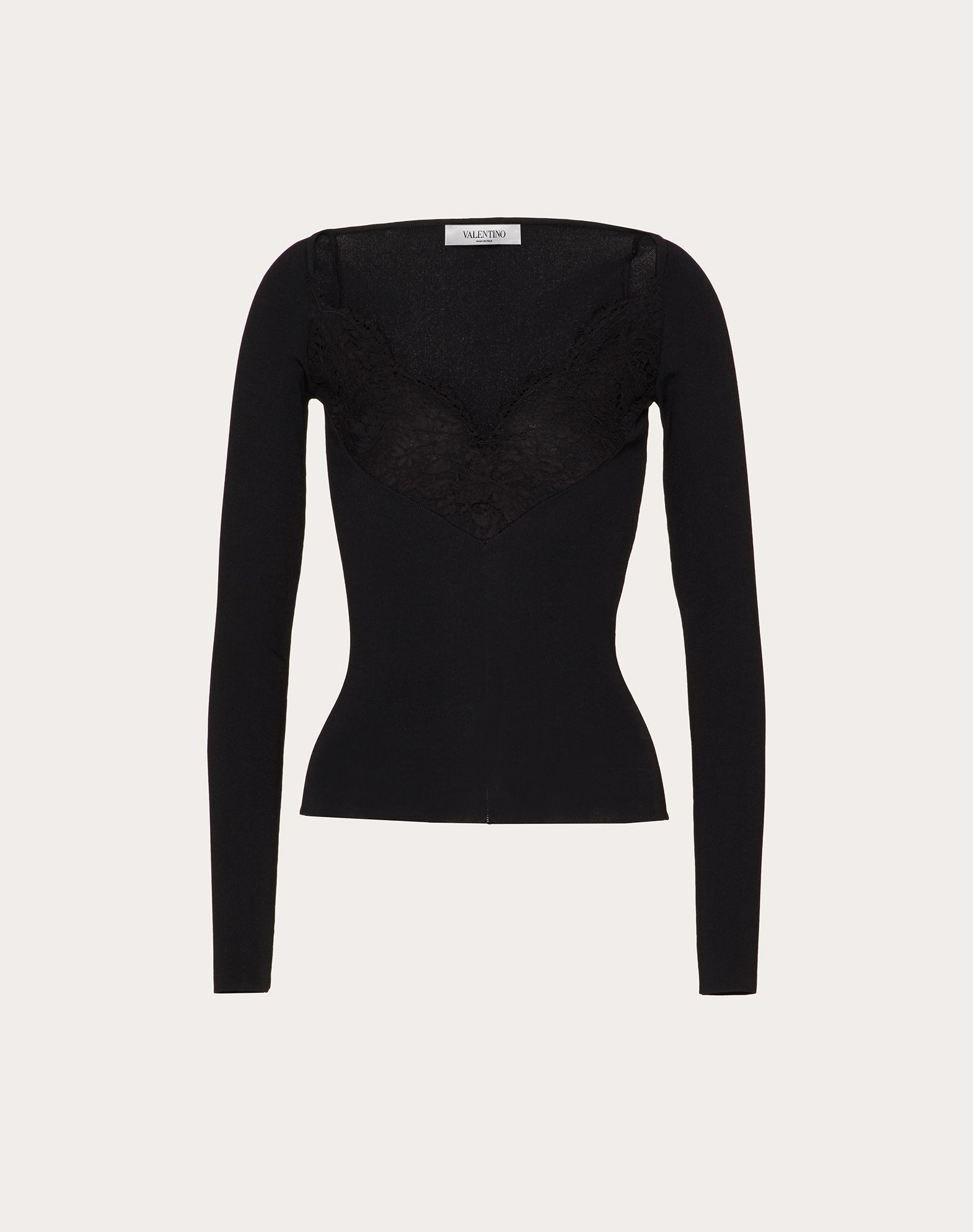 Valentino Viscose Blend V Neck Jumper In Black