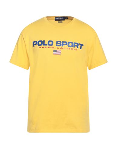 Polo Ralph Lauren Polo Sport Ralph Lauren Man T-shirt Yellow Size M Cotton