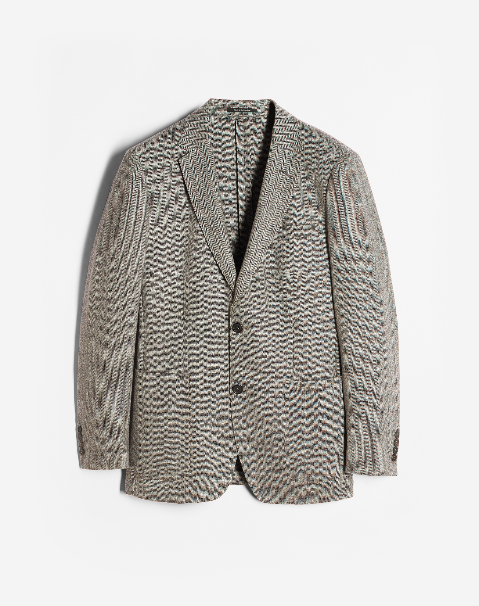 Dunhill Wool Cashmere Herringbone Mayfair Jacket In Black