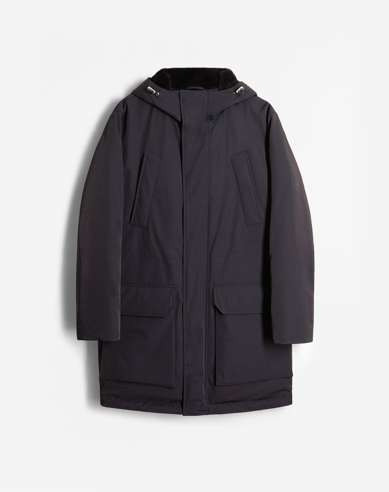 Dunhill Hooded Down Parka In Black