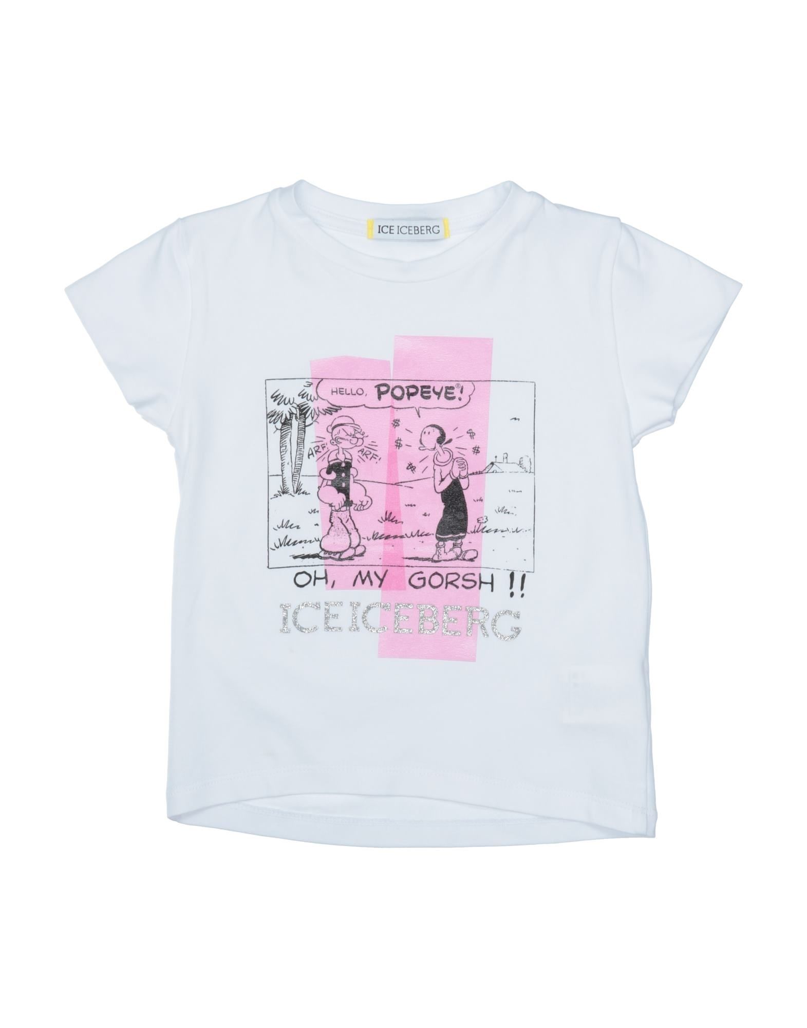 Ice Iceberg Kids'  Toddler Girl T-shirt White Size 6 Cotton, Elastane