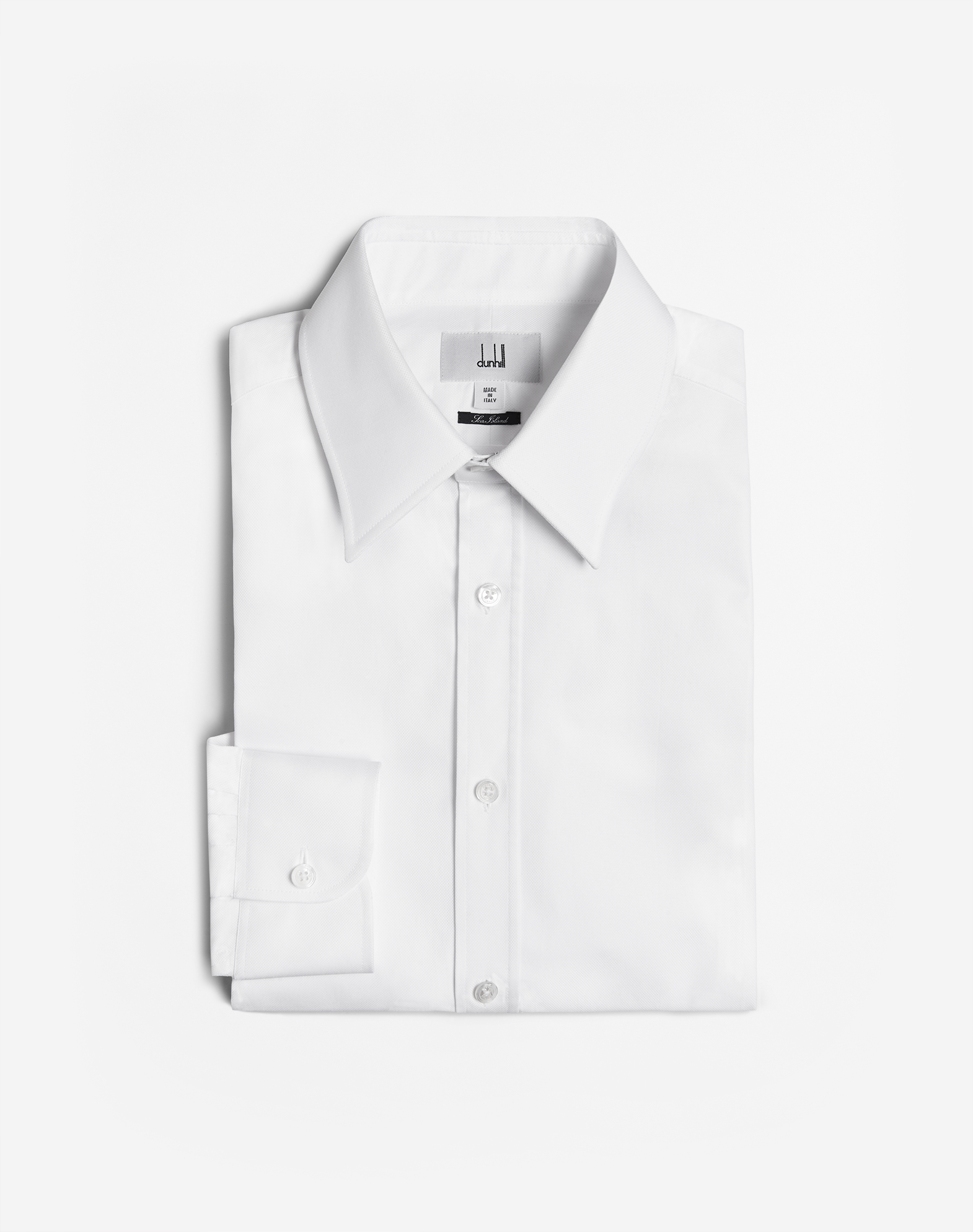 Dunhill Sea Island Cotton Shirt In White