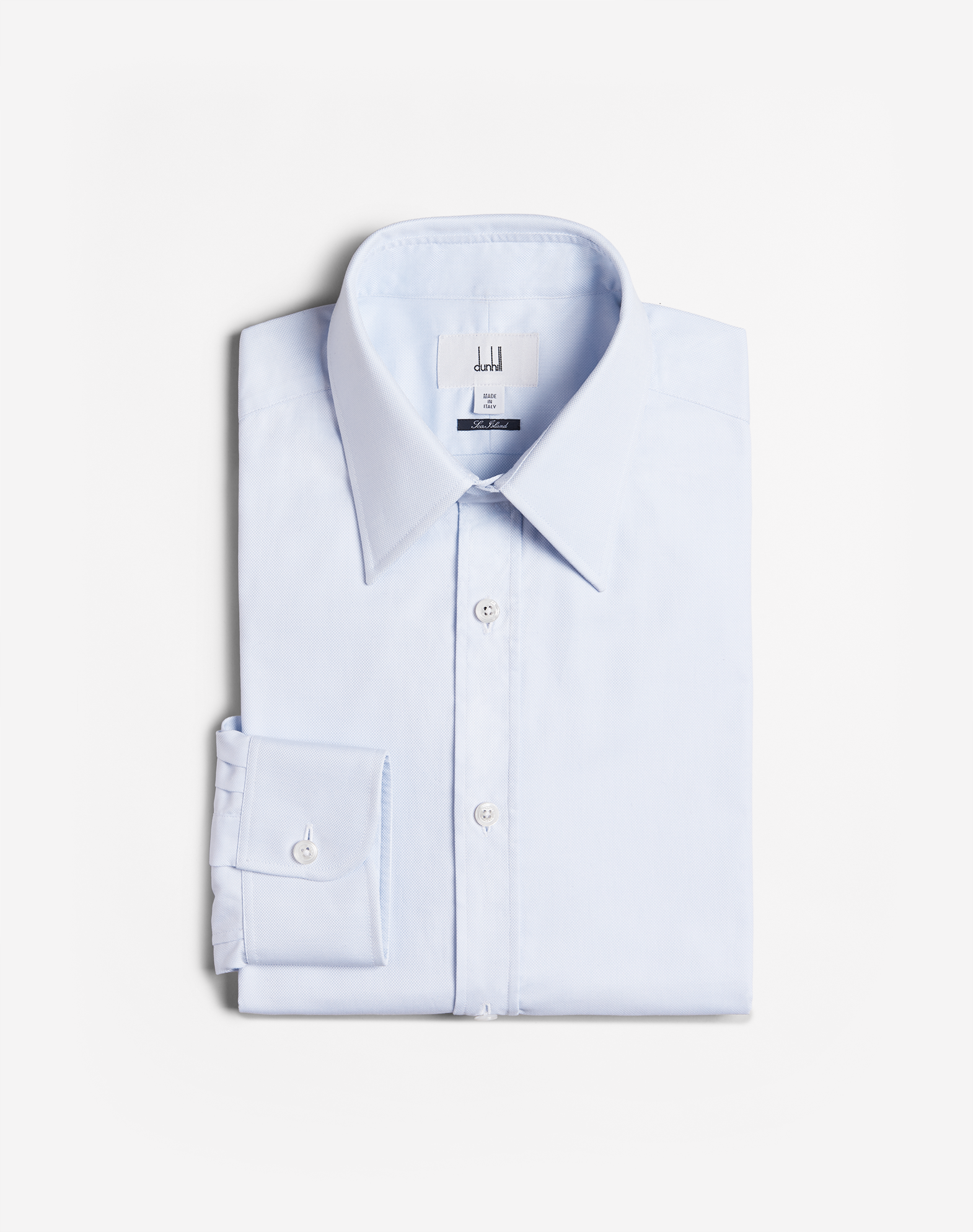 Dunhill Sea Island Cotton Shirt In Blue