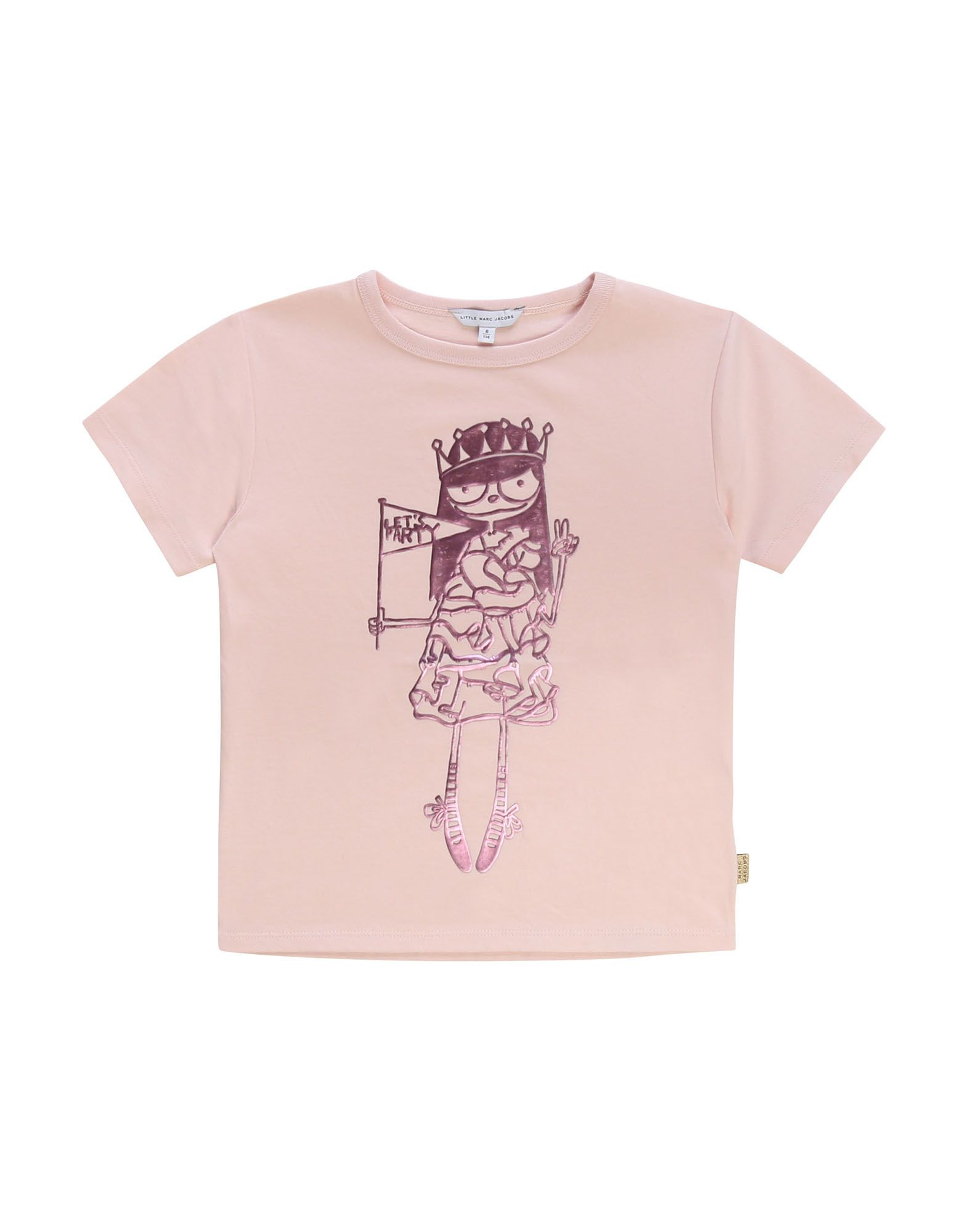 Shop Little Marc Jacobs Marc Jacobs Toddler Girl T-shirt Light Pink Size 5 Cotton